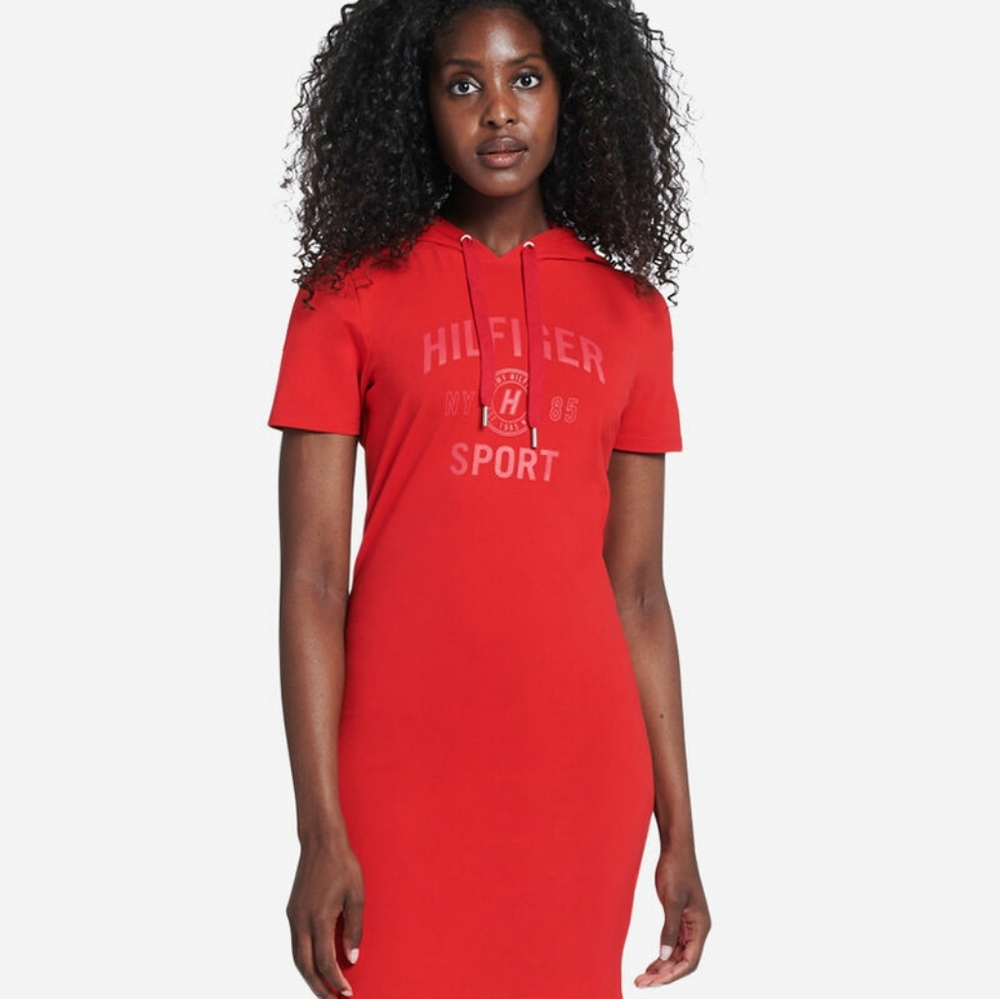 Tommy Hilfiger Bodycon Logo Hoodie Dress